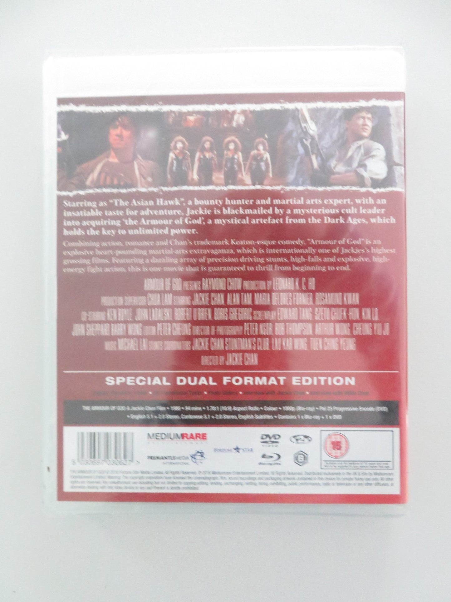 ARMOUR OF GOD (BLU - RAY) JACKIE CHAN ALAN TAM 1986 REGION B + 2 Movie posters