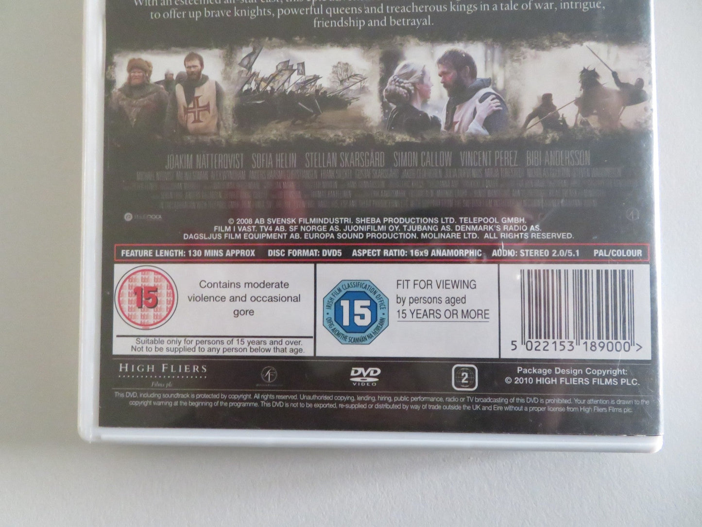 ARN: THE KNIGHT TEMPLAR (DVD) JOAKIM NATTERQVIST SOFIA HELIN 2007 REGION 2 Movie posters