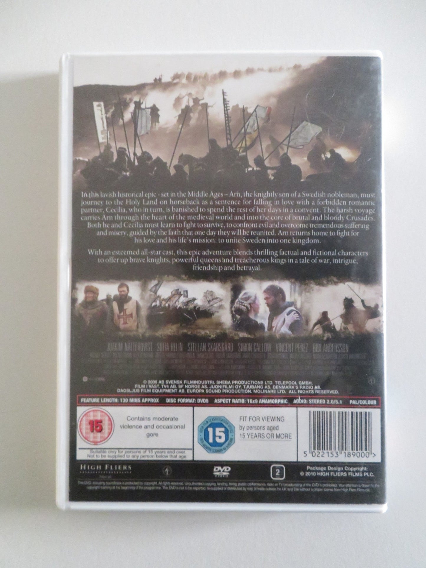 ARN: THE KNIGHT TEMPLAR (DVD) JOAKIM NATTERQVIST SOFIA HELIN 2007 REGION 2 Movie posters