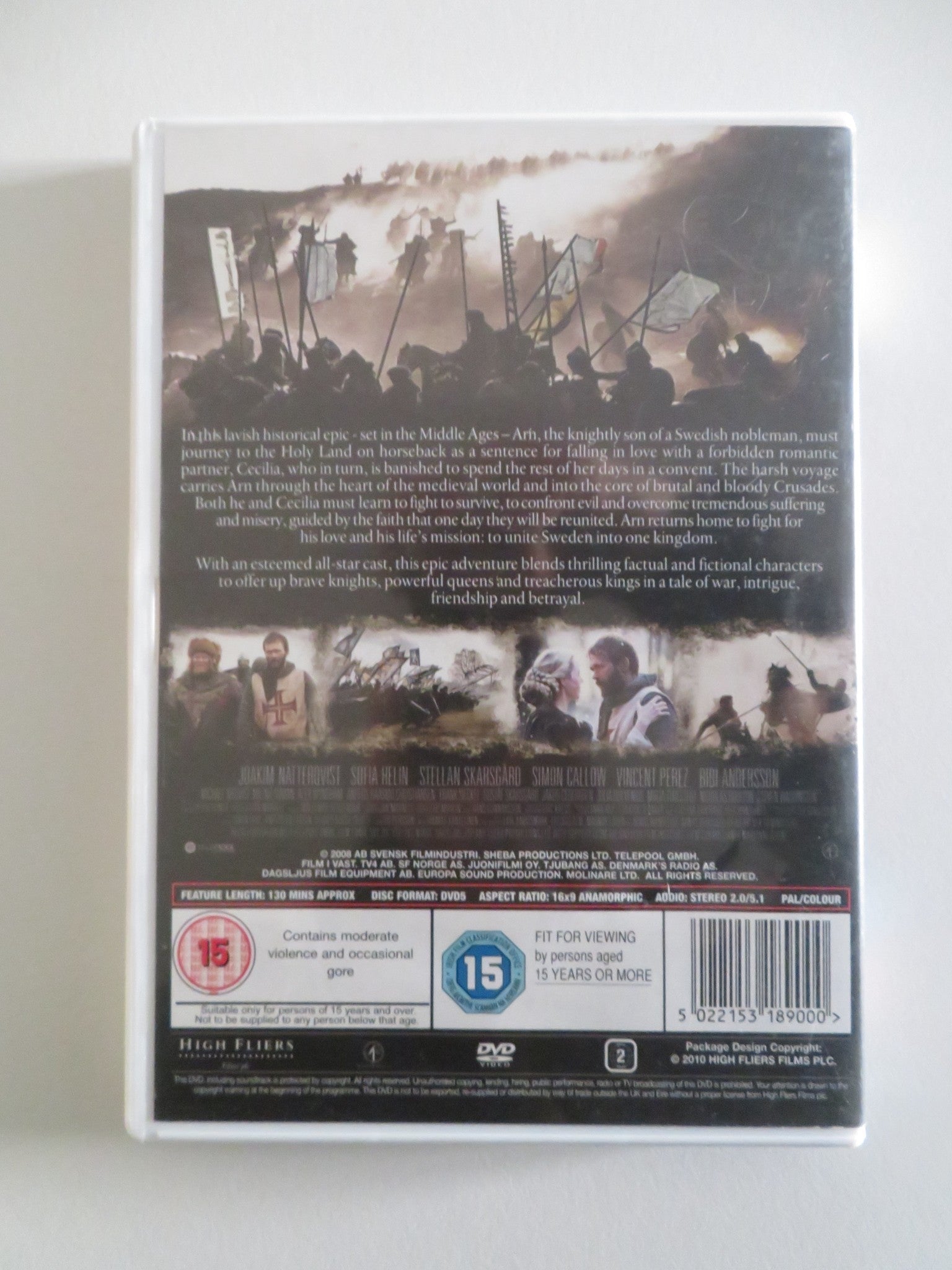 ARN: THE KNIGHT TEMPLAR (DVD) JOAKIM NATTERQVIST SOFIA HELIN 2007 REGION 2 Movie posters