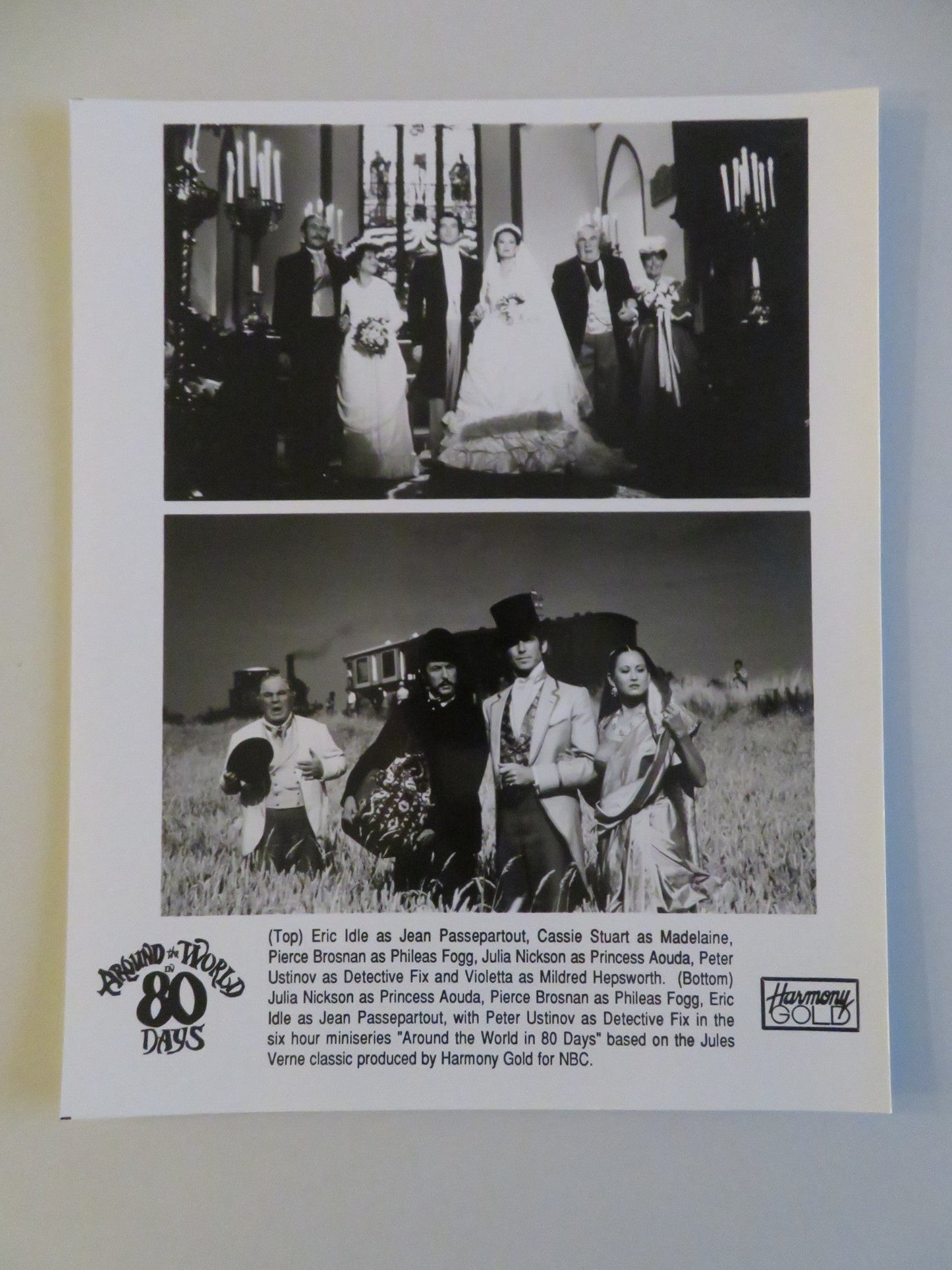 AROUND THE WORLD IN 80 DAYS MOVIE STILL PHOTO LOT OF 2 PIERCE BROSNAN 1989 - Rendezvous Cinema