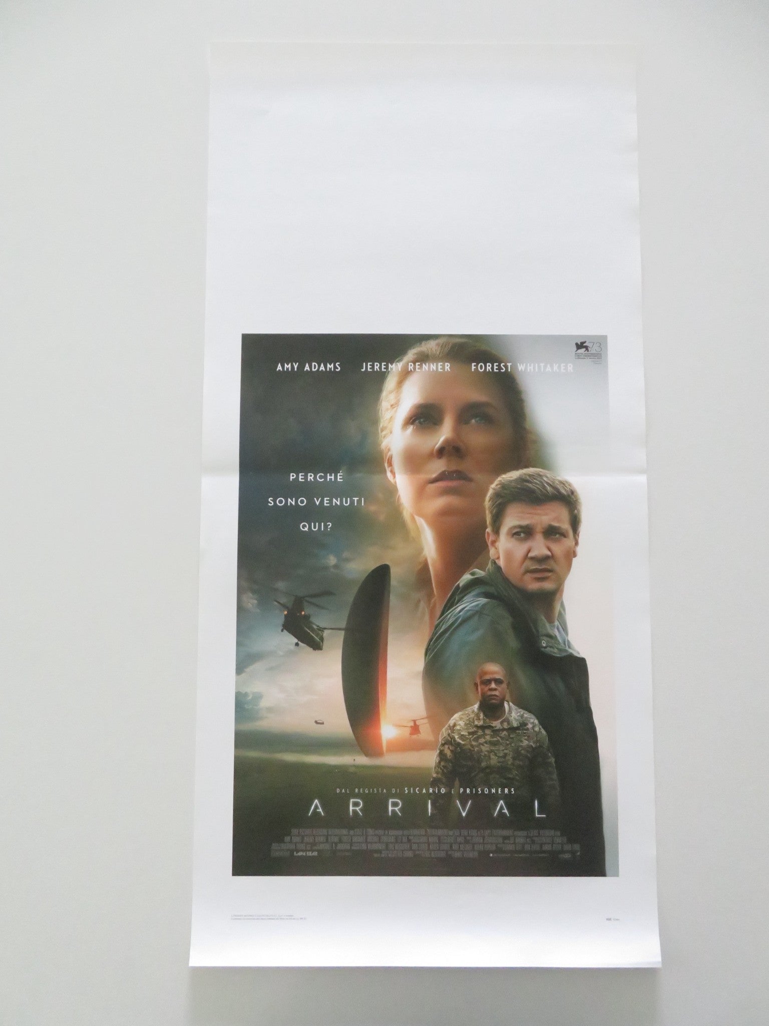 ARRIVAL ITALIAN LOCANDINA POSTER AMY ADAMS JEREMY RENNER 2016 Movie posters