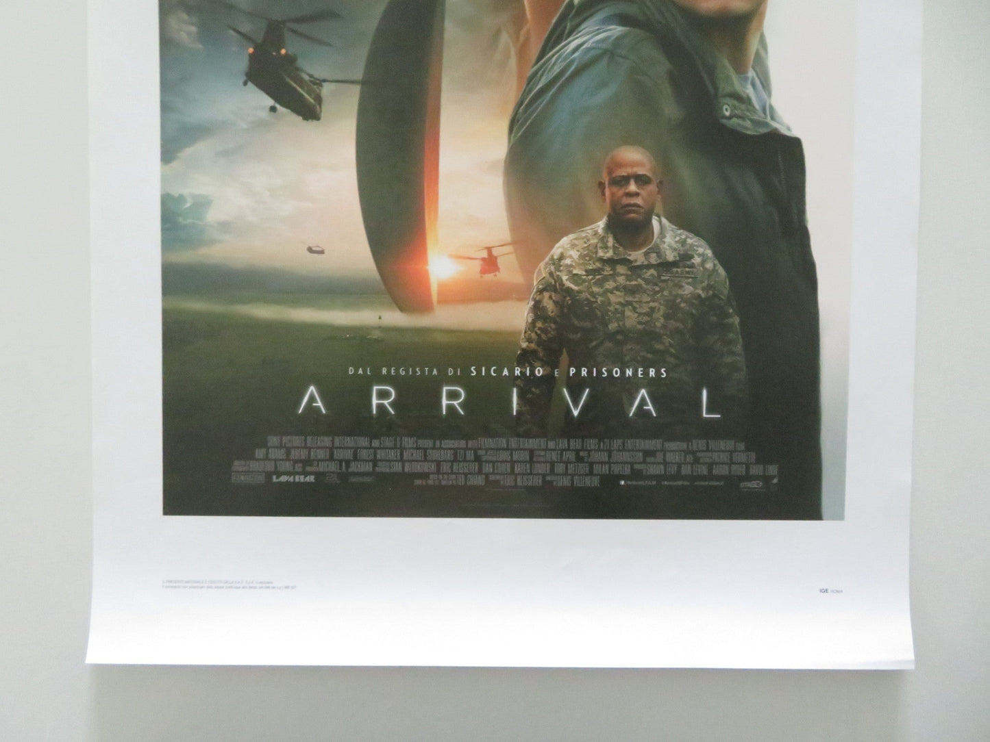 ARRIVAL ITALIAN LOCANDINA POSTER AMY ADAMS JEREMY RENNER 2016 Movie posters