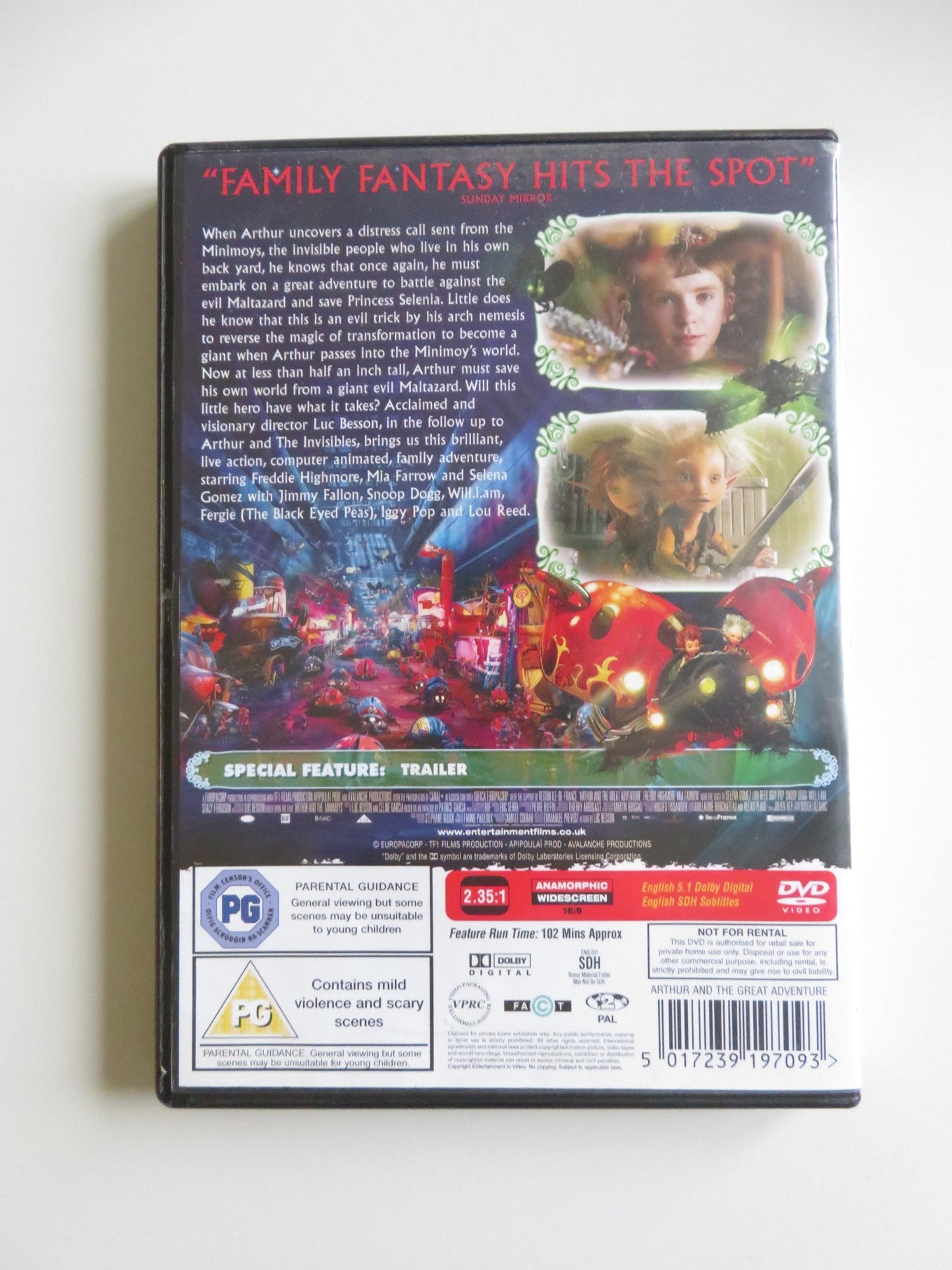 ARTHUR AND THE GREAT ADVENTURE (DVD) FREDDIE HIGHMORE MIA FARROW 2010 REGION 2 Movie posters