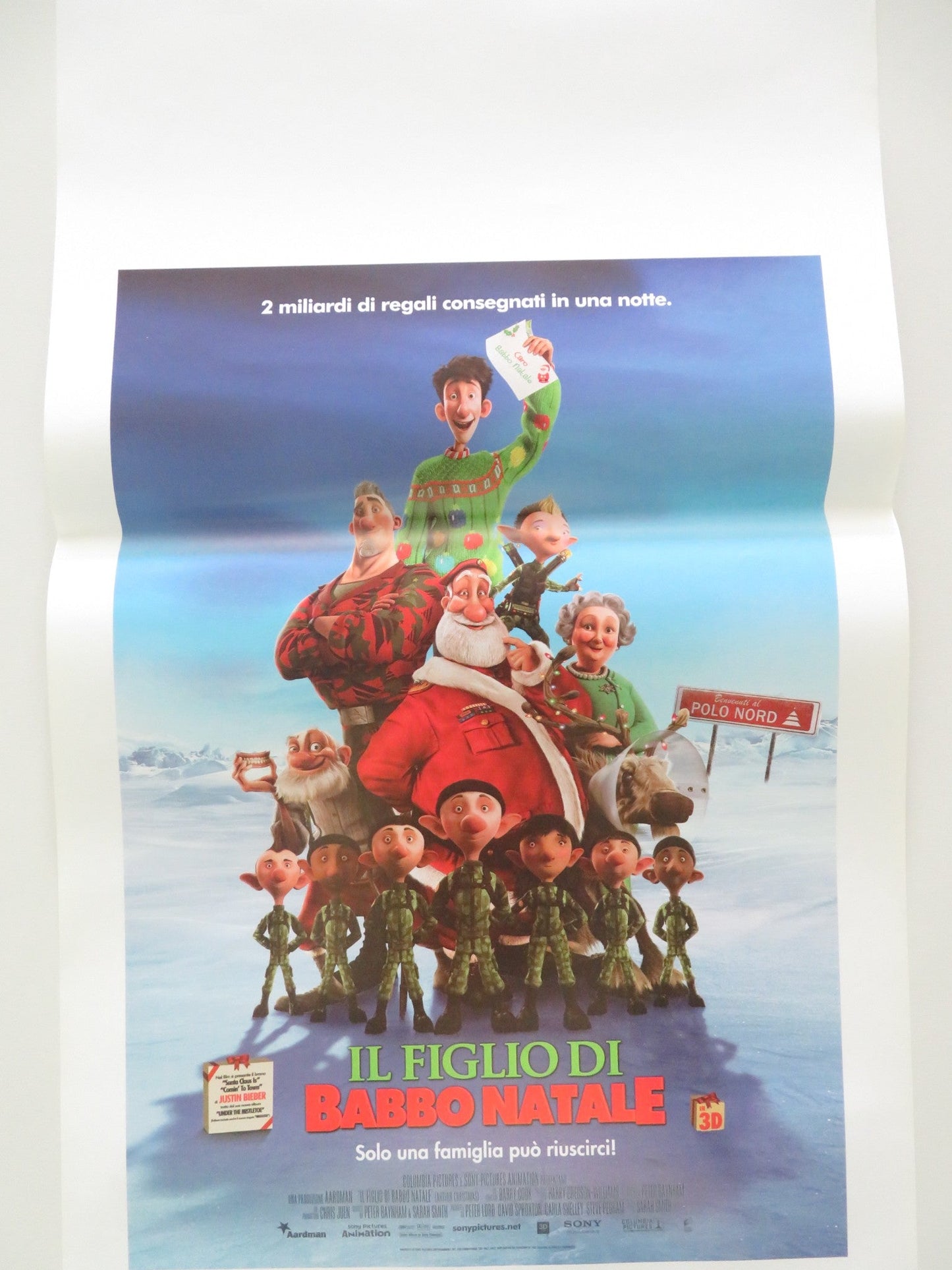 Arthur Christmas ITALIAN LOCANDINA POSTER James Mcavoy Hugh Laurie 2011 Movie posters