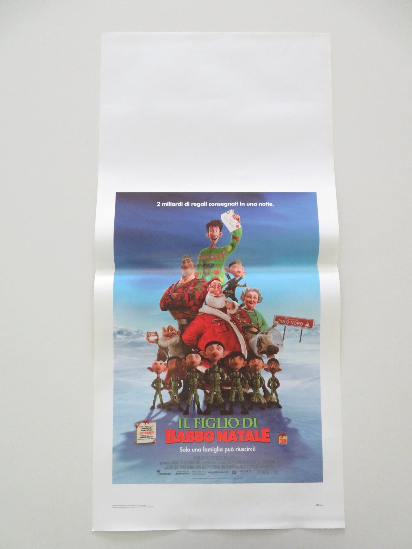 Arthur Christmas ITALIAN LOCANDINA POSTER James Mcavoy Hugh Laurie 2011 Movie posters