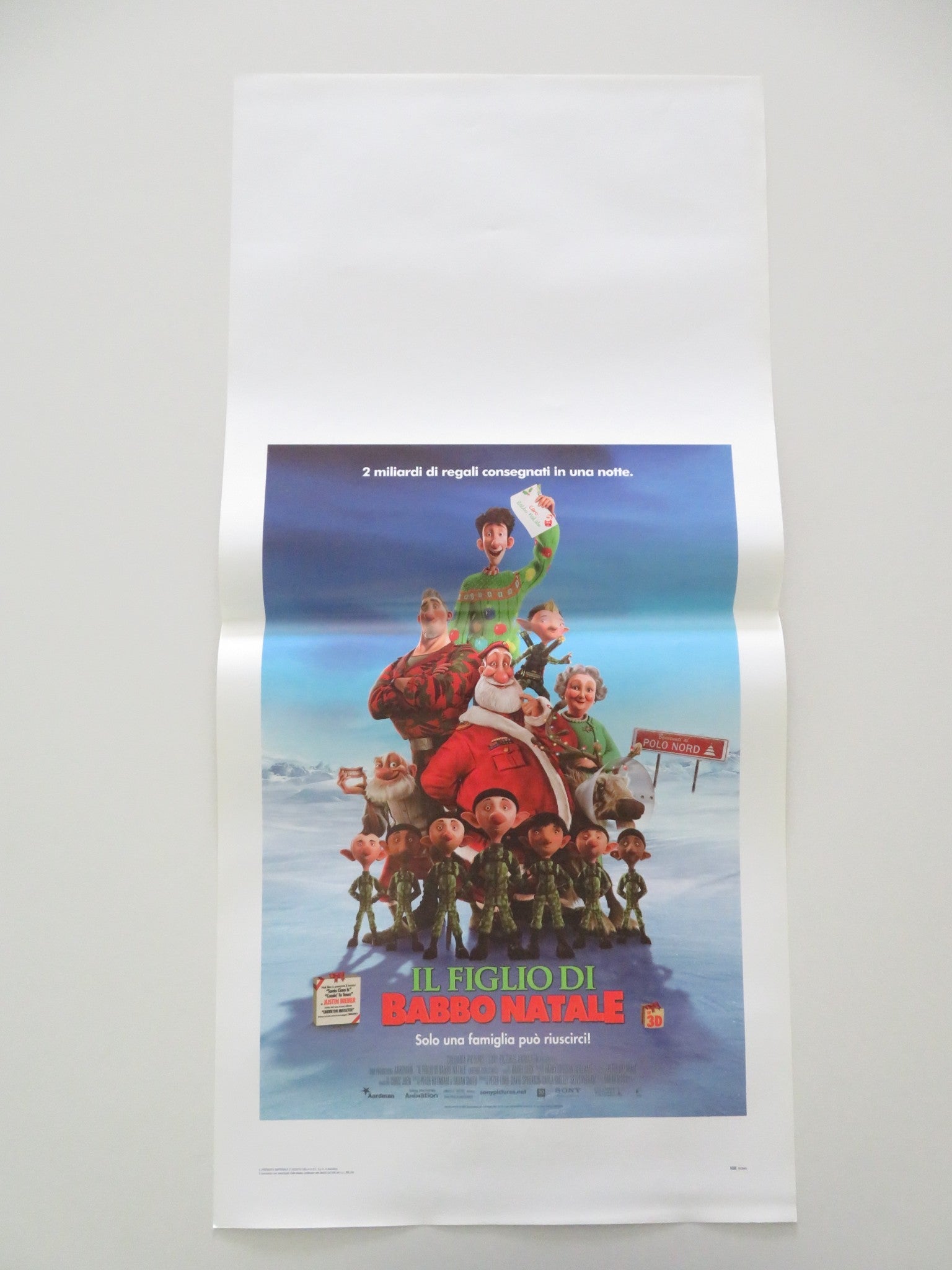Arthur Christmas ITALIAN LOCANDINA POSTER James Mcavoy Hugh Laurie 2011 Movie posters