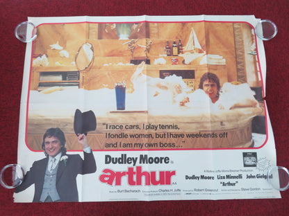 Arthur UK Quad Rolled Poster Dudley Moore Liza Minnelli John Gielgud 1981 Movie posters