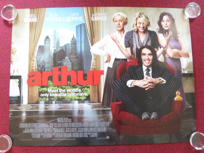 ARTHUR UK QUAD ROLLED POSTER RUSSELL BRAND HELEN MIRREN 2011 Rendezvous Cinema Movie posters