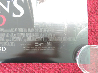 ASSASSIN'S CREED US ONE SHEET ROLLED POSTER MICHAEL FASSBENDER M. COTILLARD 2016 Movie posters