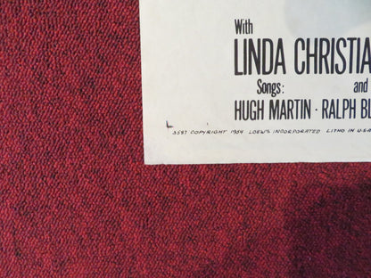 ATHENA FOLDED US ONE SHEET POSTER JANE POWELL DEBBIE REYNOLDS 1954 Rendezvous Cinema Movie posters