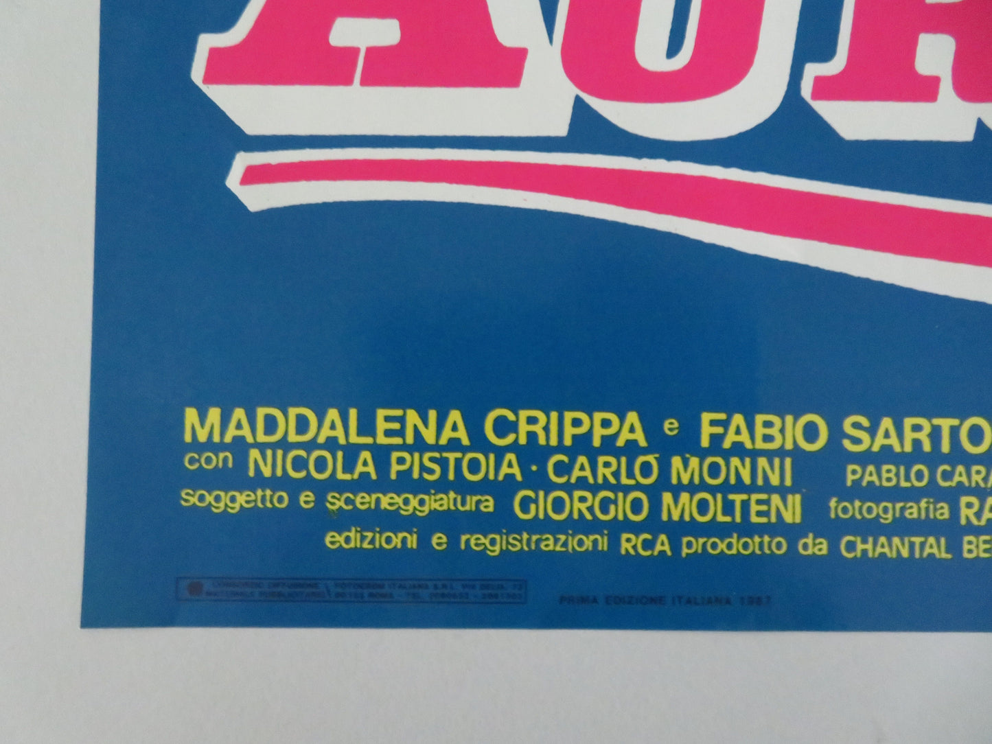 Aurelia Italian Fotobusta Poster Maddalena Crippa Fabio Sartor 1987 Movie posters