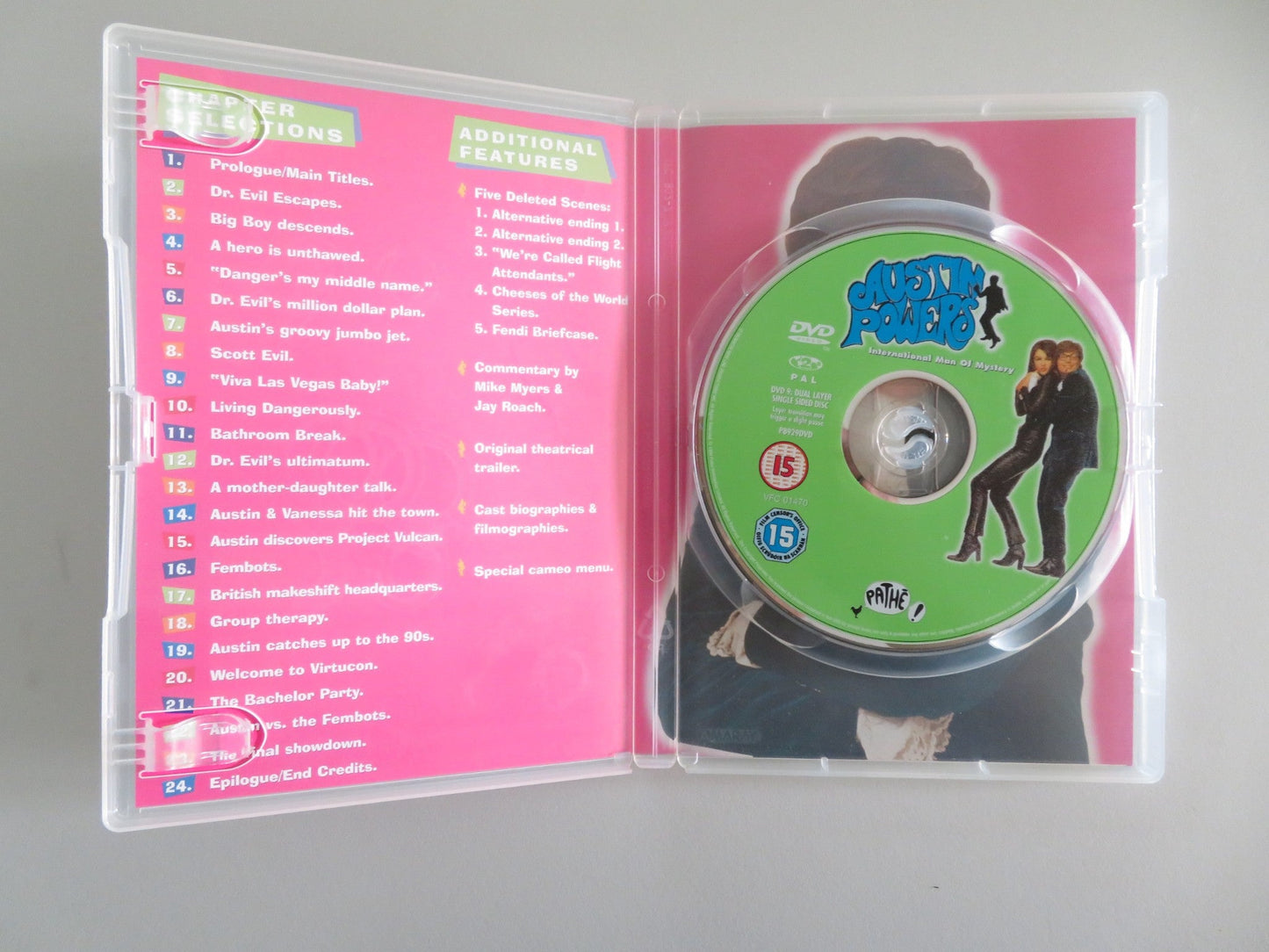 AUSTIN POWERS: INTERNATIONAL MAN OF MYSTERY (DVD) MIKE MYERS1997 REGION 2 Movie posters