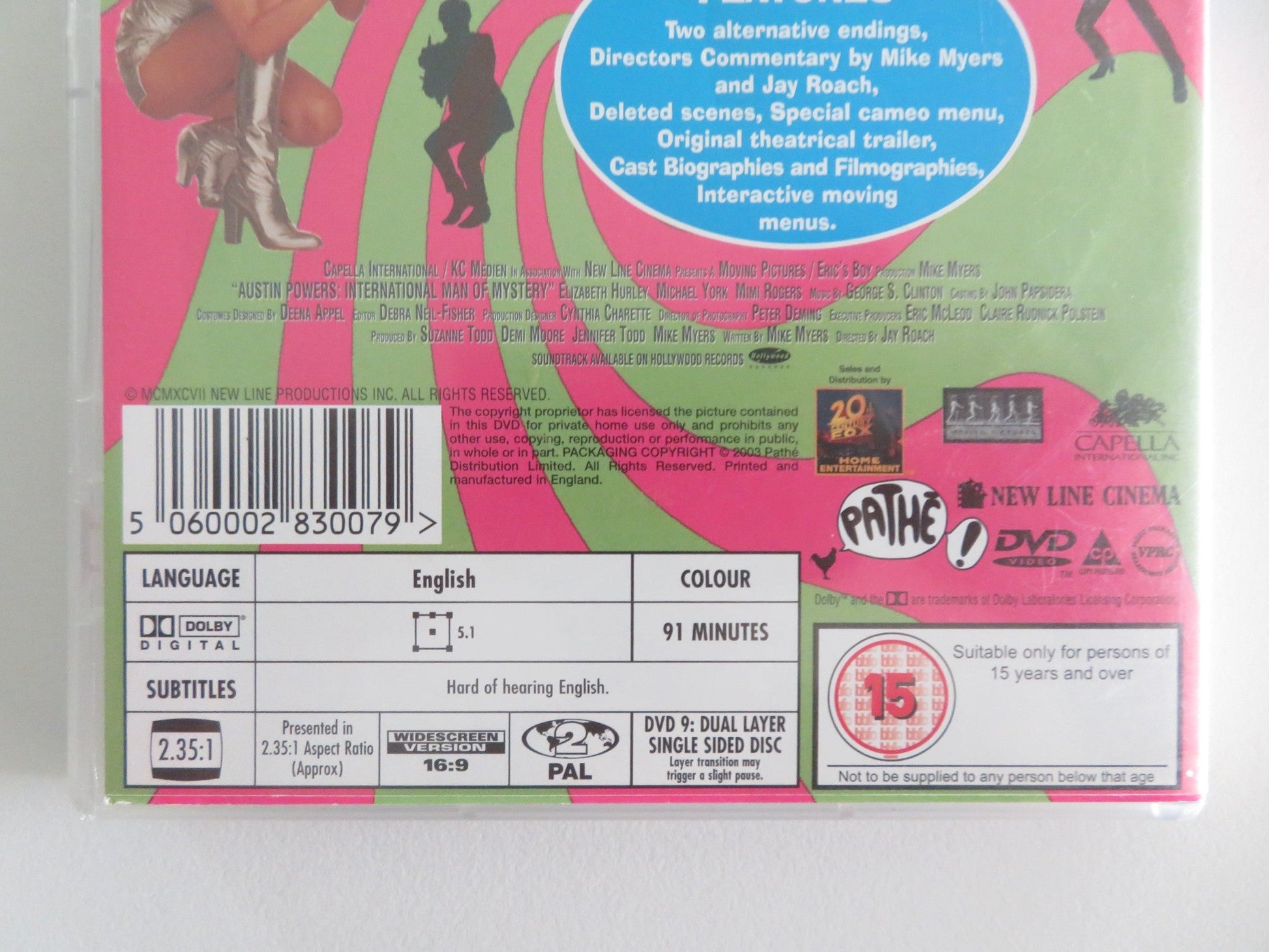 AUSTIN POWERS: INTERNATIONAL MAN OF MYSTERY (DVD) MIKE MYERS1997 REGION 2 Movie posters