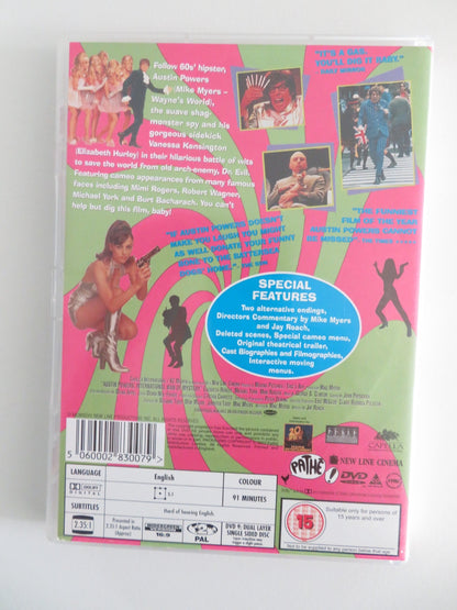 AUSTIN POWERS: INTERNATIONAL MAN OF MYSTERY (DVD) MIKE MYERS1997 REGION 2 Movie posters