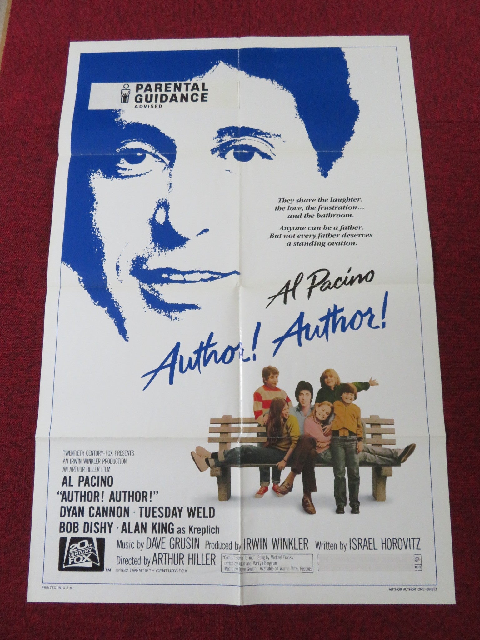 AUTHOR! AUTHOR! - B FOLDED US ONE SHEET POSTER AL PACINO DYAN CANNON 1982 Rendezvous Cinema Movie posters