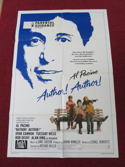 AUTHOR! AUTHOR! - B FOLDED US ONE SHEET POSTER AL PACINO DYAN CANNON 1982 Rendezvous Cinema Movie posters