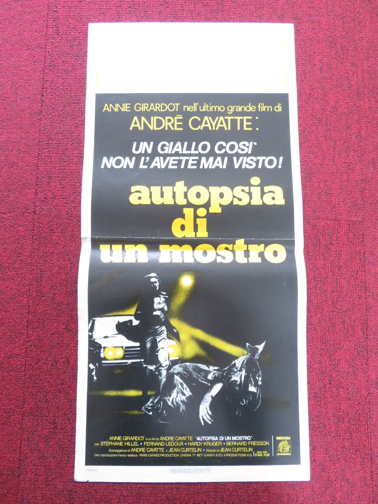 AUTOPSIA DI UN MOSTRO ITALIAN LOCANDINA POSTER ANNIE GIRARDOT 1977 Rendezvous Cinema Movie posters