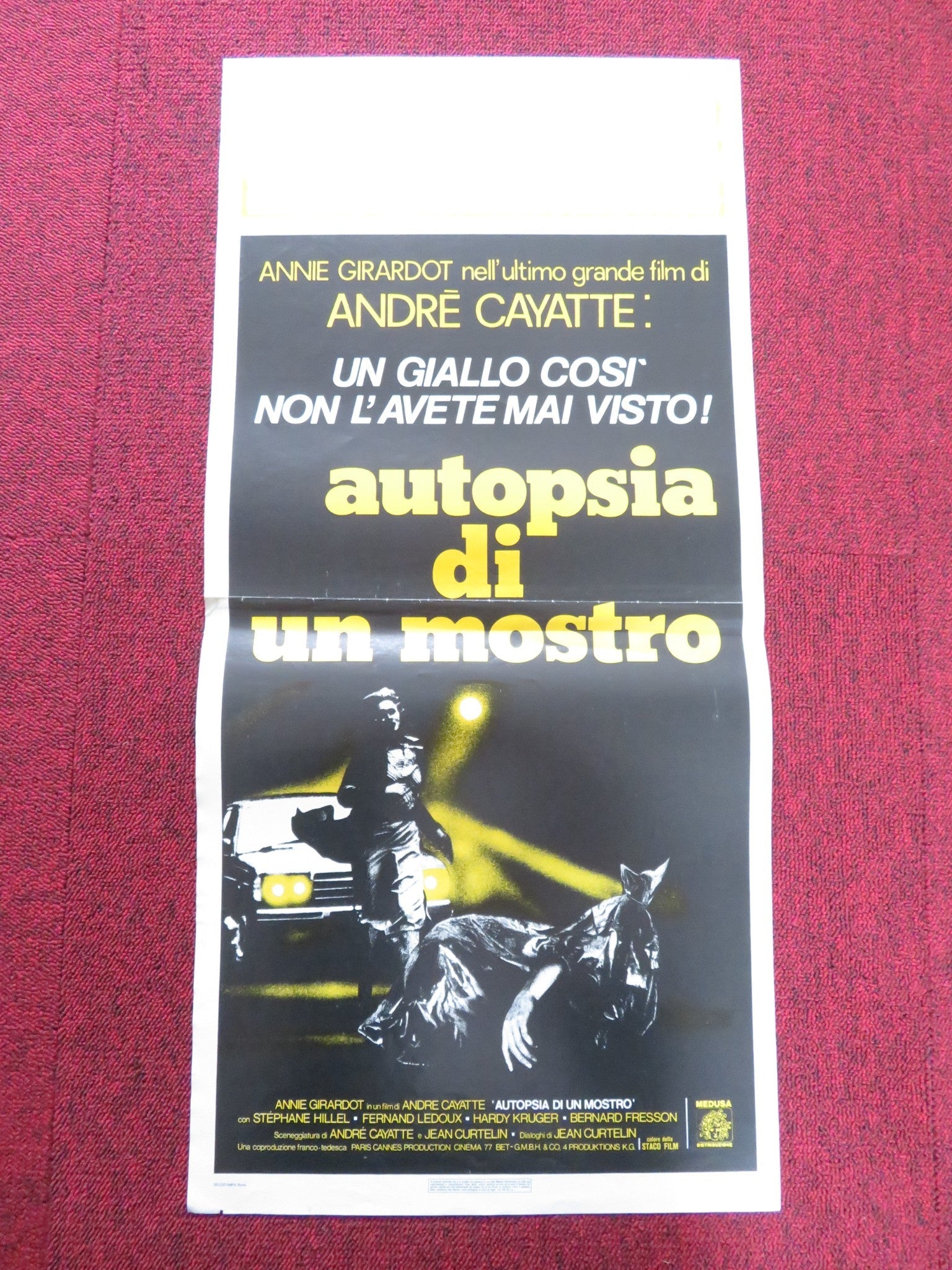 AUTOPSIA DI UN MOSTRO ITALIAN LOCANDINA POSTER ANNIE GIRARDOT 1977 Rendezvous Cinema Movie posters