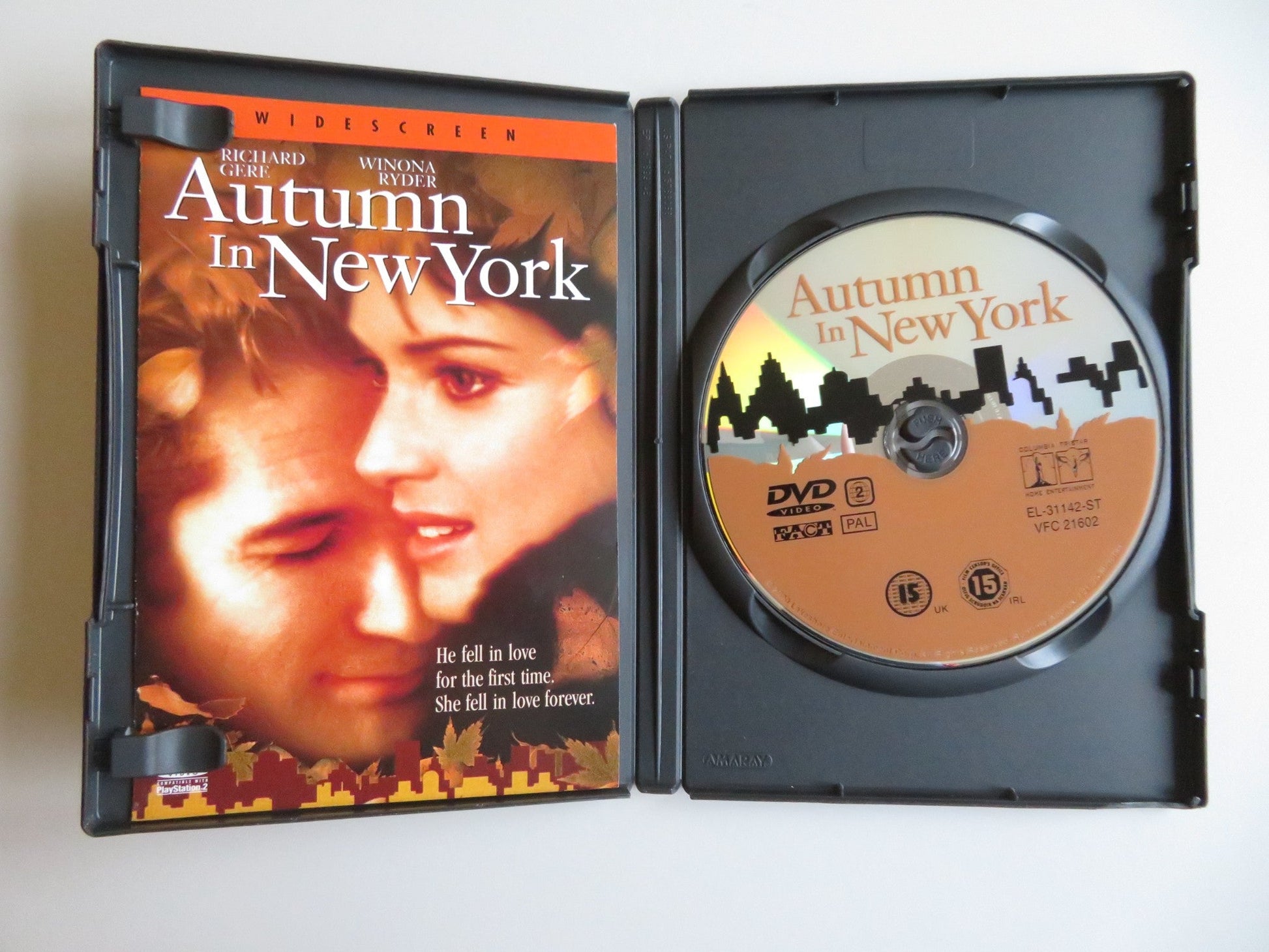 AUTUMN IN NEW YORK (DVD) RICHARD GERE WINONA RYDER 2000 REGION 2 Movie posters