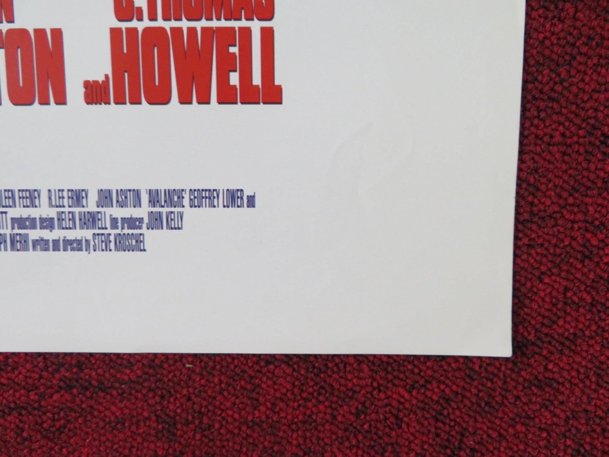 AVALANCHE VHS POSTER ROLLED THOMAS IAN GRIFFITH CAROLEEN FEENEY 1999 Rendezvous Cinema Movie posters