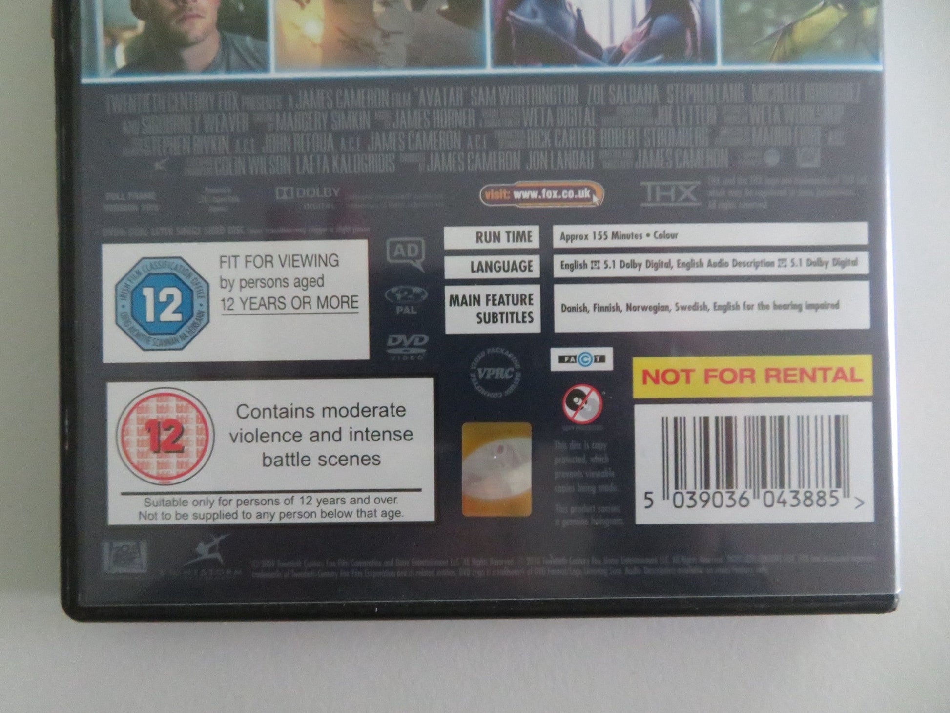 AVATAR (DVD) SAM WORTHINGTON ZOE SALDANA 2009 REGION 2 Movie posters
