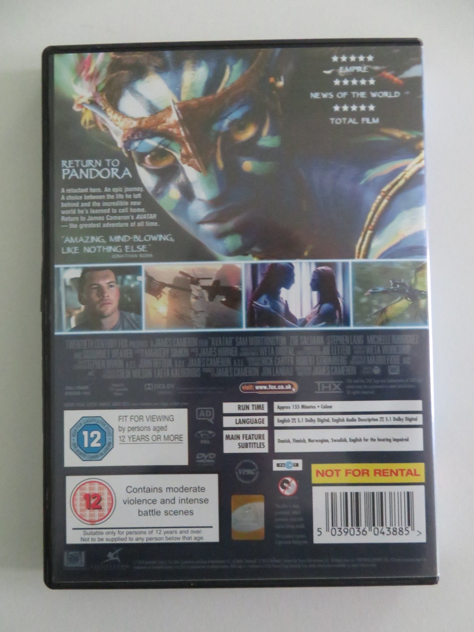 AVATAR (DVD) SAM WORTHINGTON ZOE SALDANA 2009 REGION 2 Movie posters