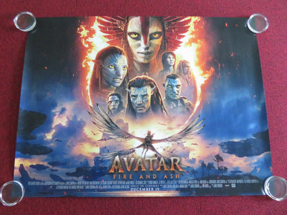 AVATAR: FIRE AND ASH UK QUAD ROLLED POSTER SAM WORTHINGTON ZOE SALDANA 2025 Movie posters