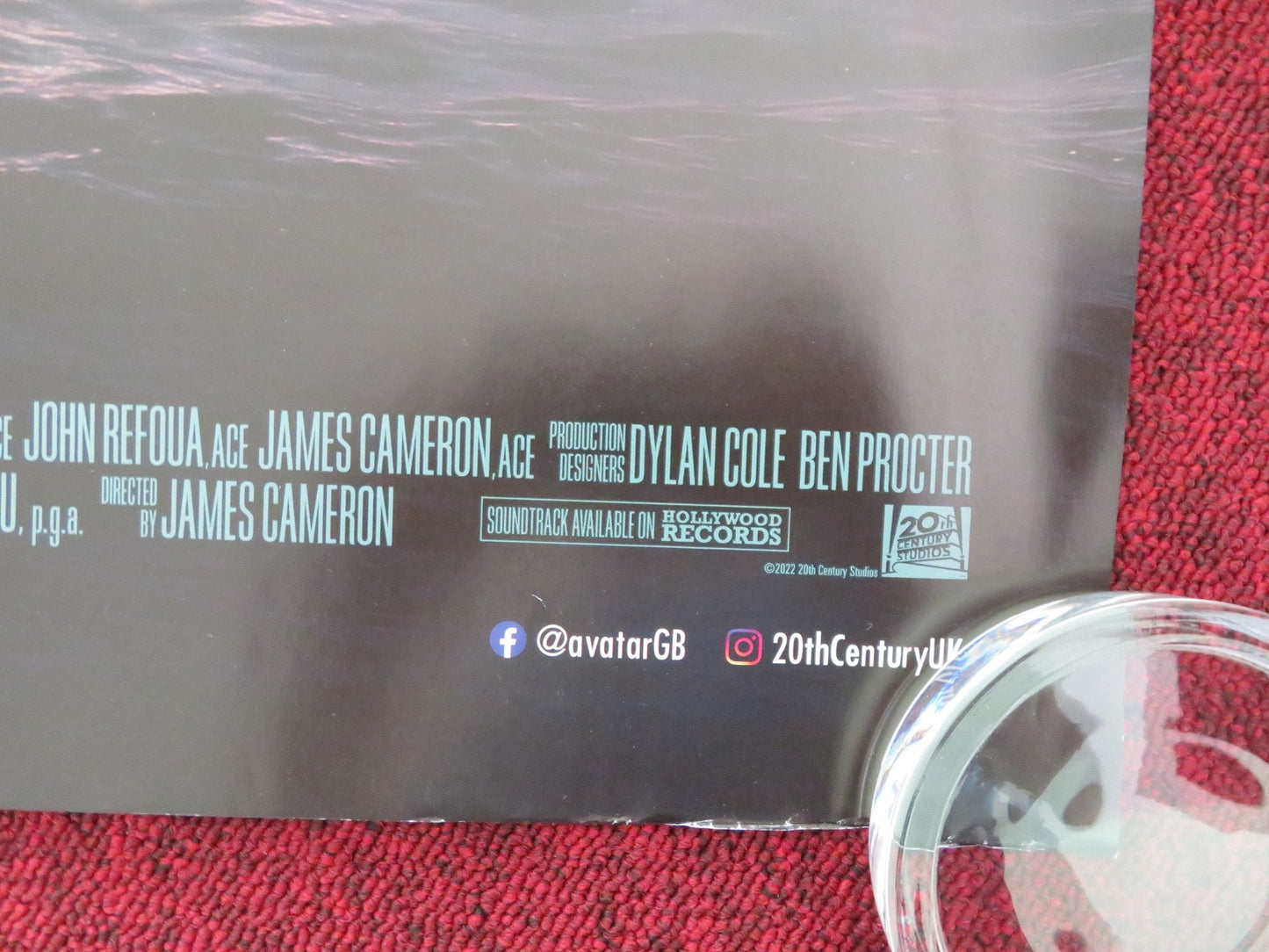 AVATAR: THE WAY OF WATER - A UK QUAD ROLLED POSTER SAM WORTHINGTON 2022 Movie posters