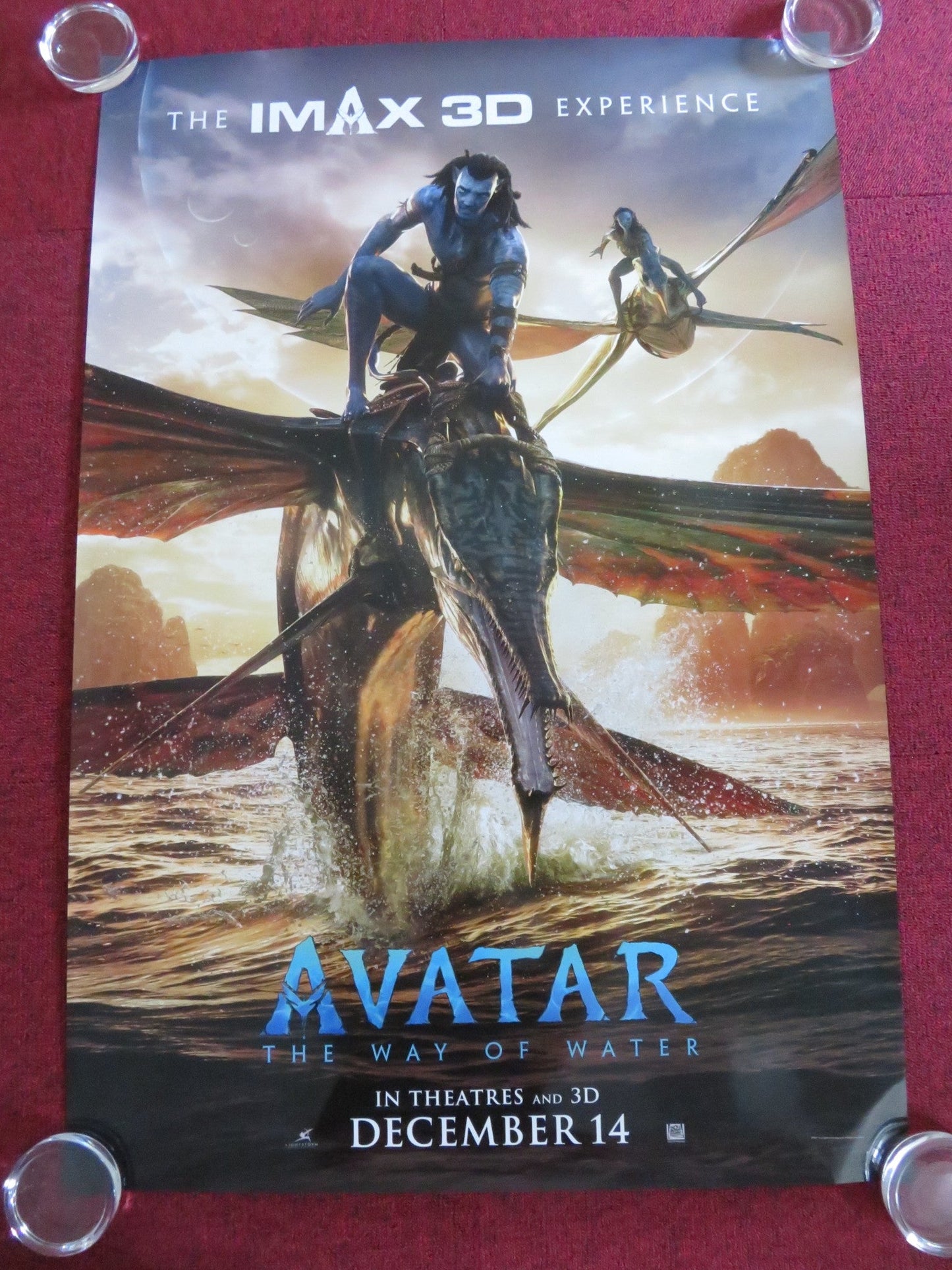 AVATAR: THE WAY OF WATER US ONE SHEET ROLLED POSTER SAM WORTHINGTON 2022 Rendezvous Cinema Movie posters