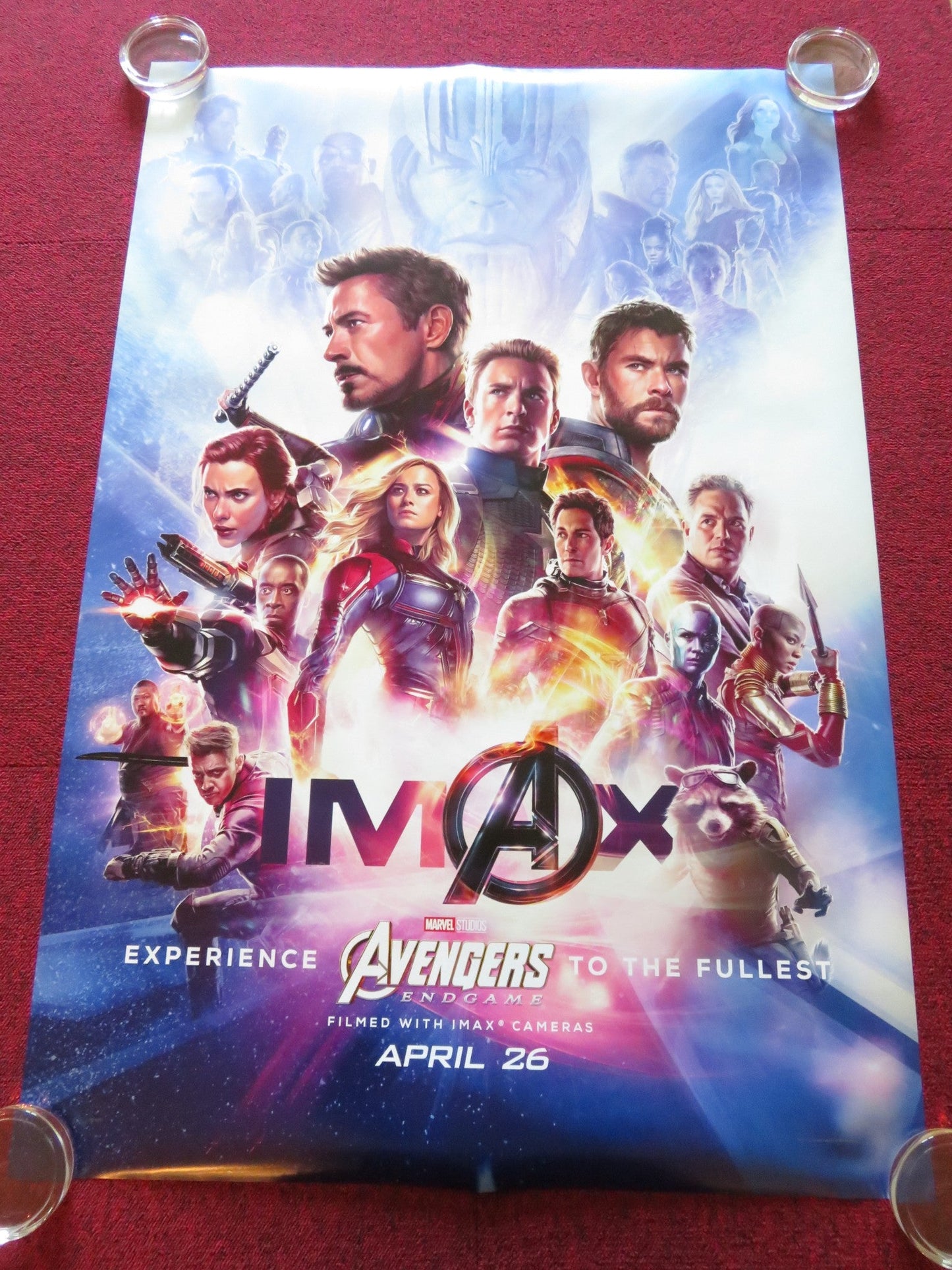 AVENGERS ENDGAME IMAX US ONE SHEET ROLLED POSTER CHRIS EVANS R. DOWNEY JR. 2019 Rendezvous Cinema Movie posters