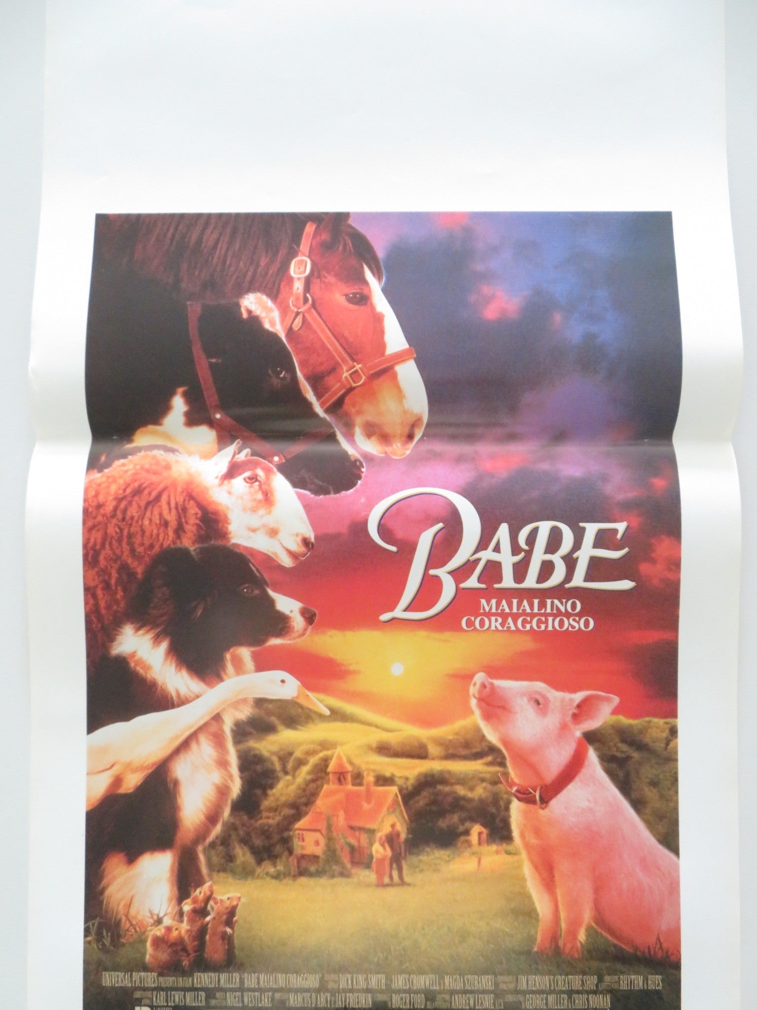 Babe ITALIAN LOCANDINA POSTER Christine Cavanaugh Miriam Margolyes 1995 Movie posters