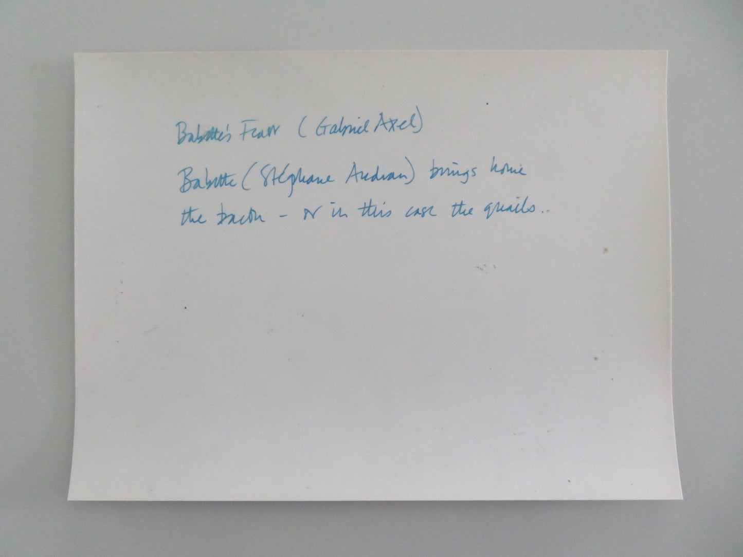 BABETTE'S FEAST MOVIE STILL PHOTO STEPHANE AUDRAN 1987 Movie posters