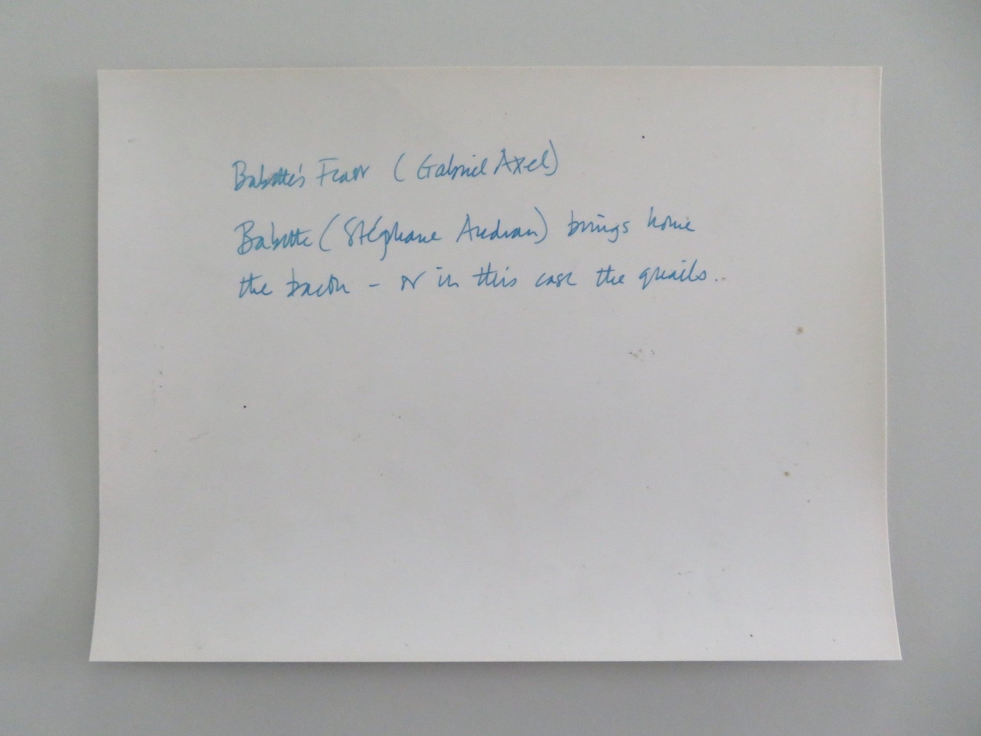 BABETTE'S FEAST MOVIE STILL PHOTO STEPHANE AUDRAN 1987 Movie posters