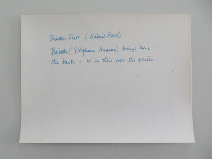 BABETTE'S FEAST MOVIE STILL PHOTO STEPHANE AUDRAN 1987 Movie posters