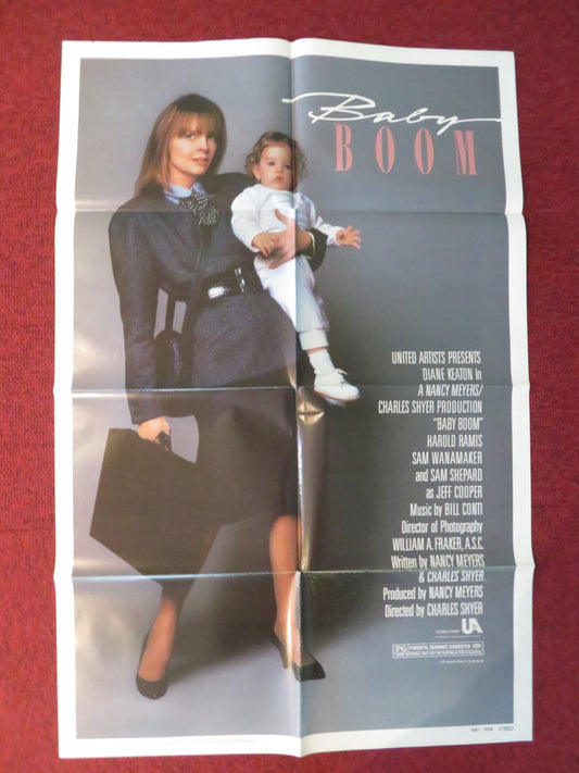 BABY BOOM FOLDED US ONE SHEET POSTER DIANE KEATON HAROLD RAMIS 1987 Rendezvous Cinema Movie posters