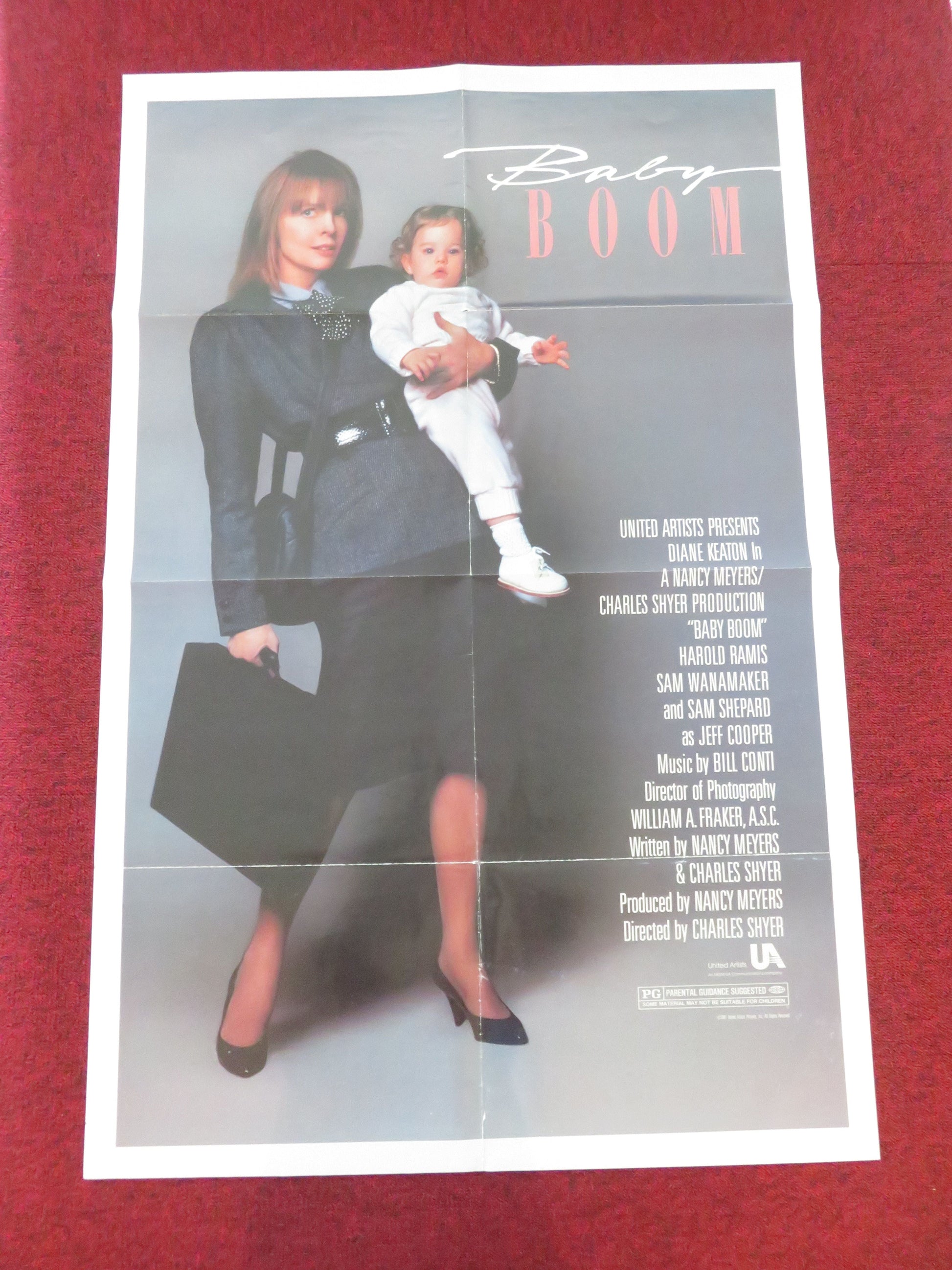 Baby Boom Folded US One Sheet Poster Diane Keaton Sam Shepard 1987 Movie posters