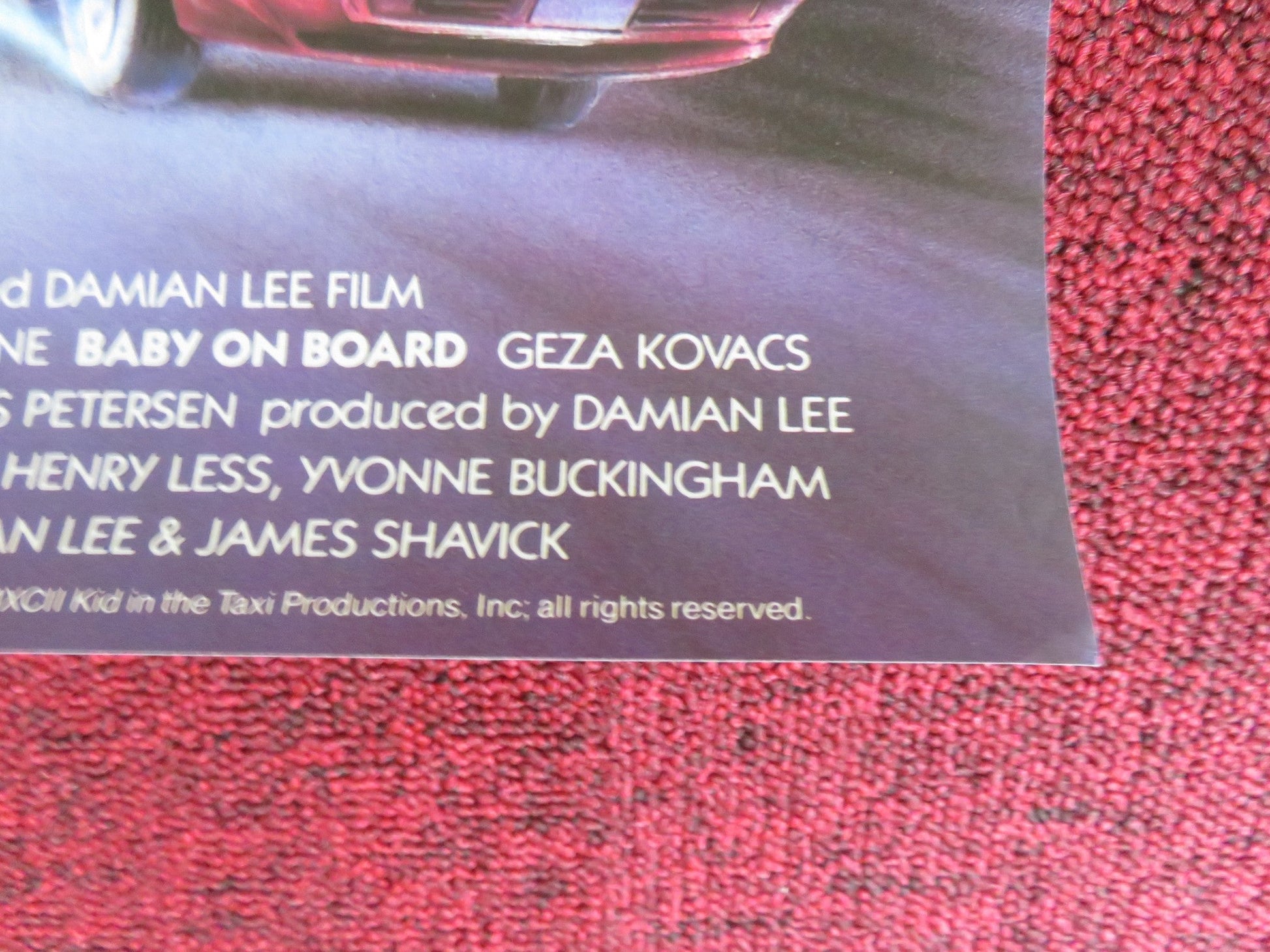 BABY ON BOARD VHS VIDEO POSTER JUDGE REINHOLD CAROL KANE 1993 Rendezvous Cinema Movie posters