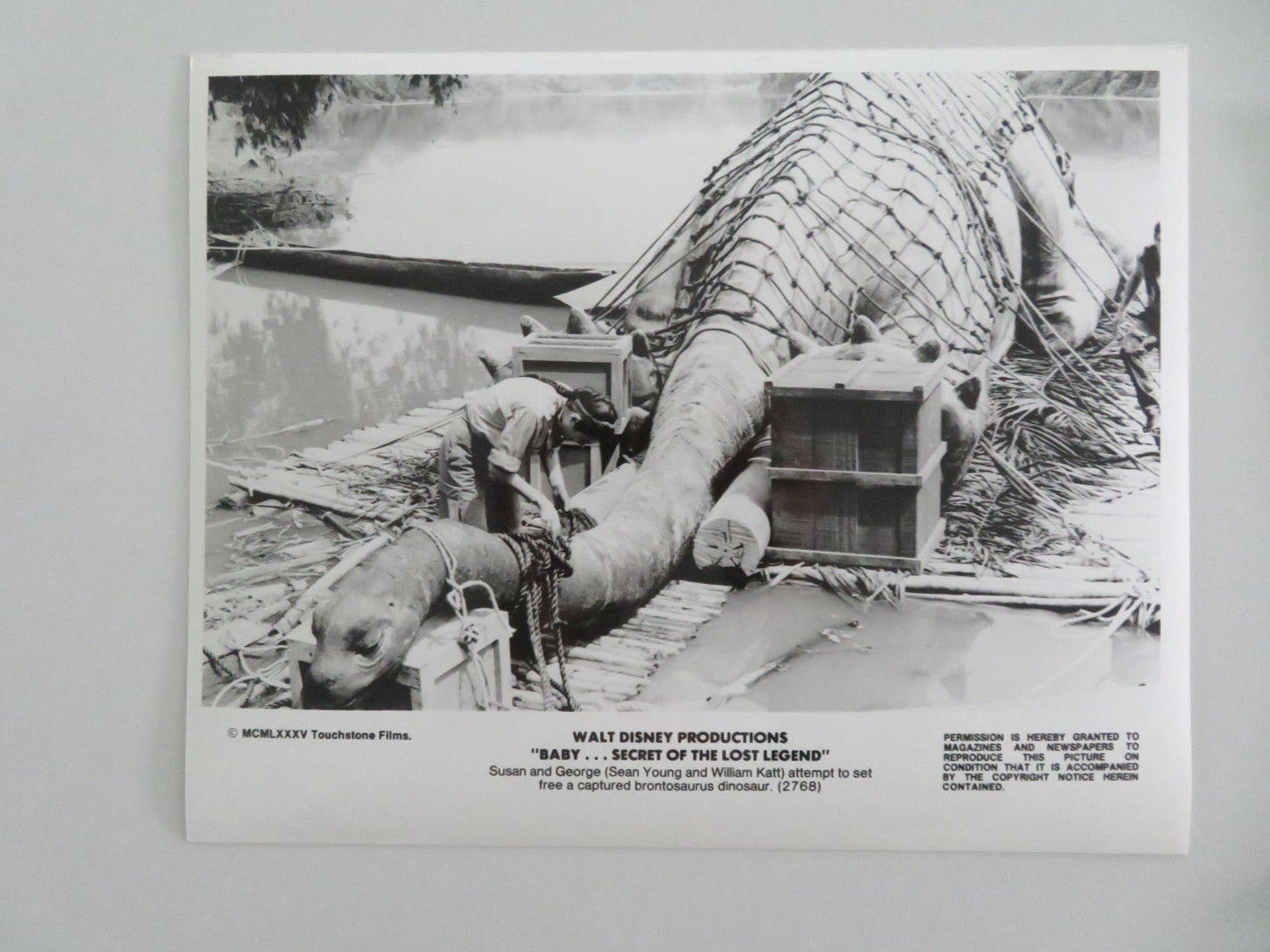 BABY: SECRET OF THE LOST LEGEND MOVIE STILL PHOTO LOT OF 4 DISNEY S. YOUNG 1985 - Rendezvous Cinema