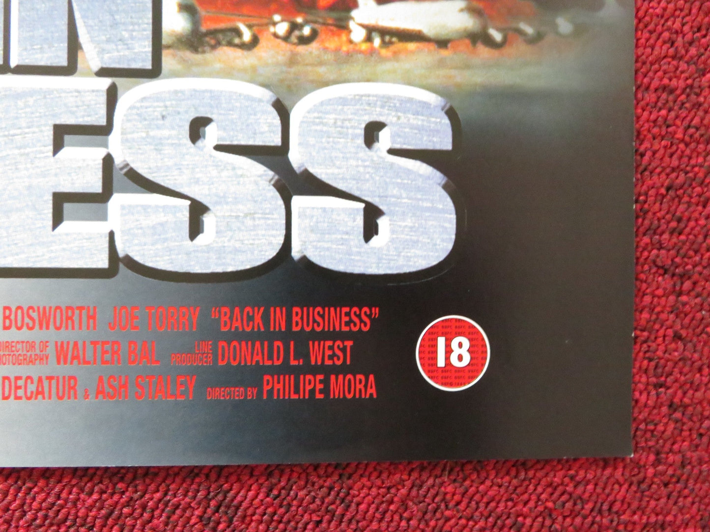 BACK IN BUSINESS VHS VIDEO POSTER JOE TORRY BRIAN BOSWORTH 1997 Rendezvous Cinema Movie posters