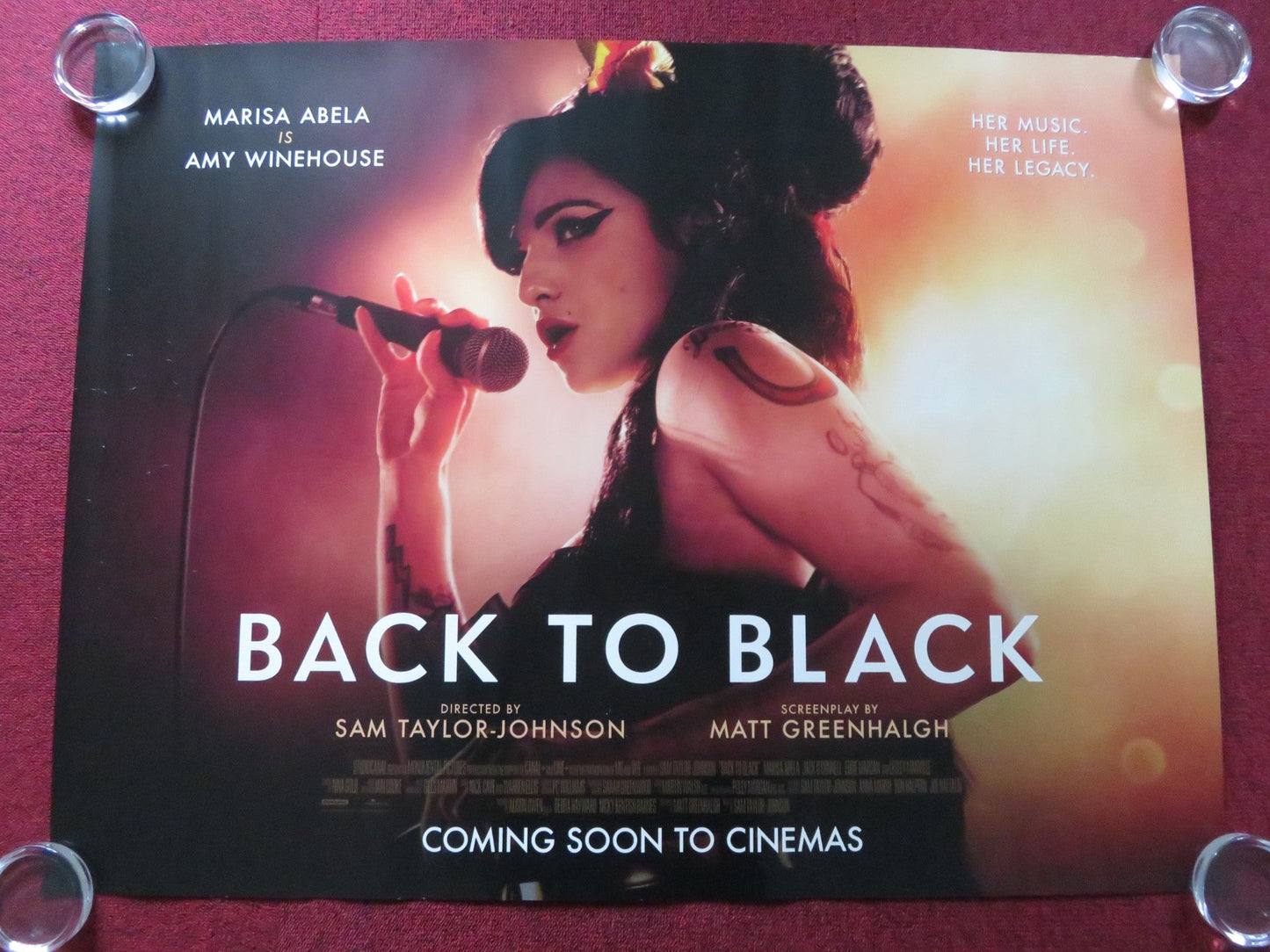 BACK TO BLACK UK QUAD ROLLED POSTER MARISA ABELA EDDIE MARSAN 2024 Rendezvous Cinema Movie posters