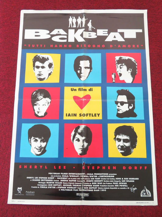 BACKBEAT ITALIAN FOGLIO POSTER STEPHEN DORF IAN HART 1994 Movie posters