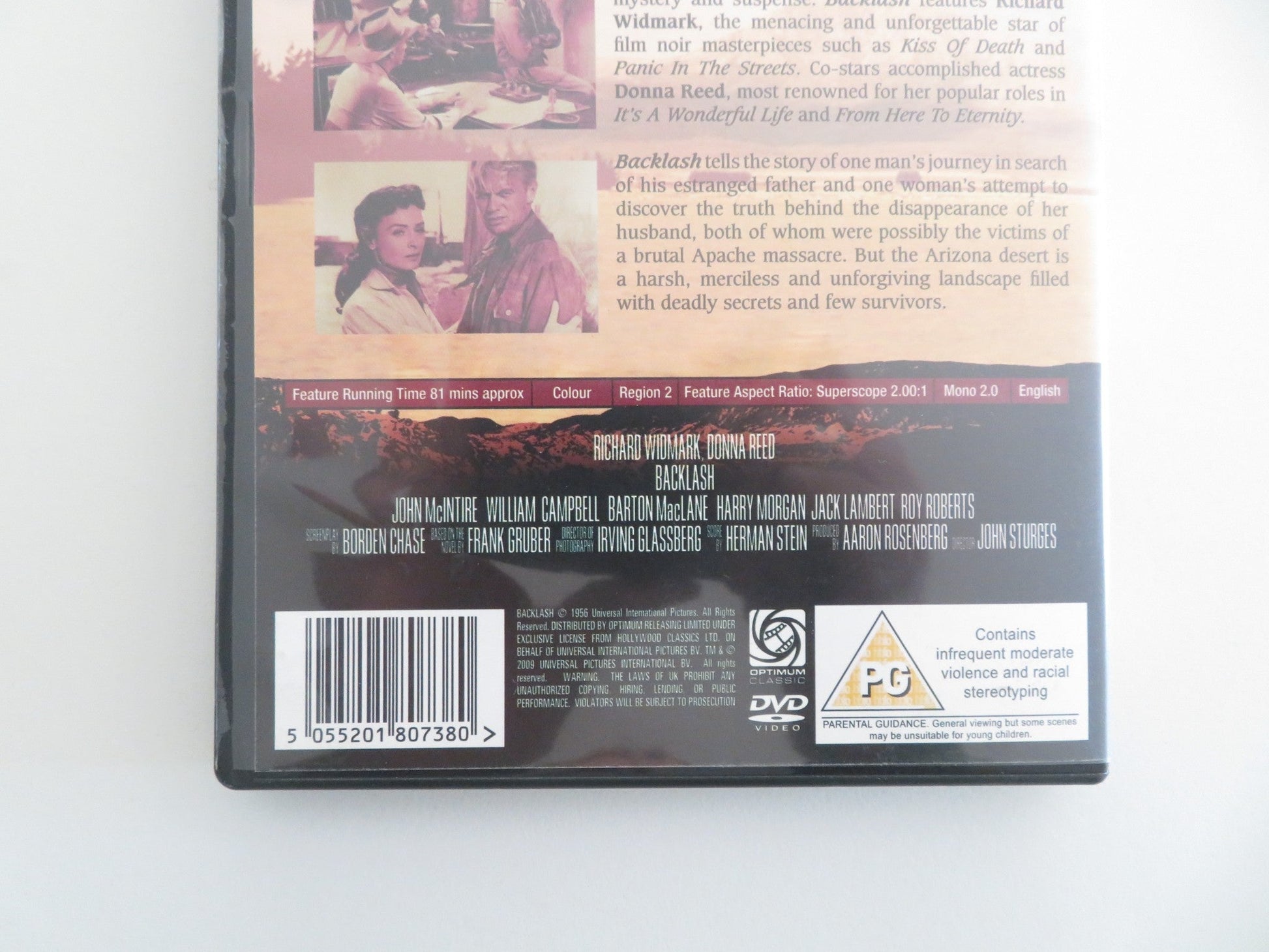 BACKLASH (DVD) RICHARD WIDMARK DONNA REED 1956 REGION 2 - Rendezvous Cinema