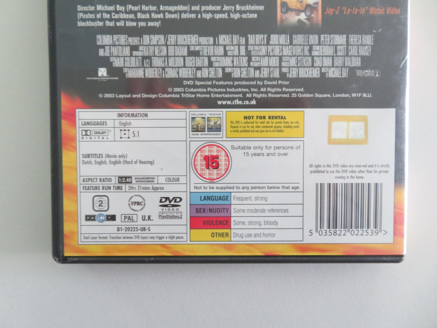 Bad Boys II (DVD) Will Smith Martin Lawrence 2003 Region 2 Movie posters