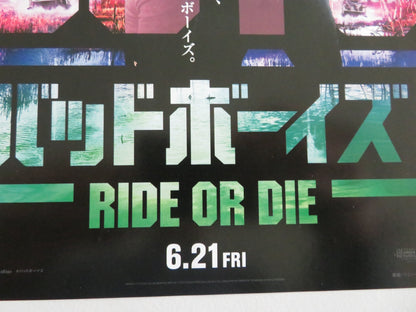 BAD BOYS: RIDE OR DIE JAPANESE CHIRASHI (B5) POSTER WILL SMITH LAWRENCE 2024 Movie posters