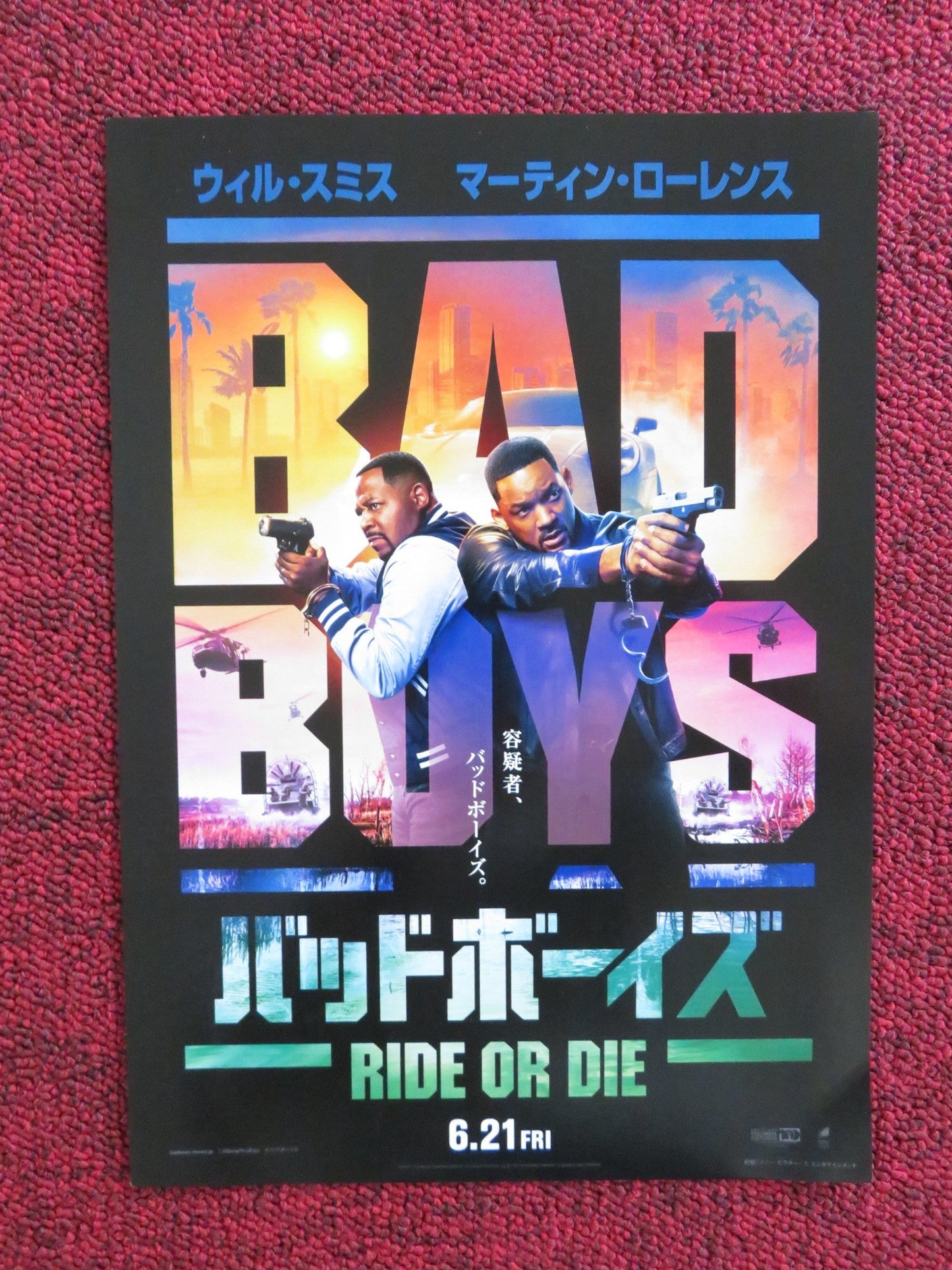 BAD BOYS: RIDE OR DIE JAPANESE CHIRASHI (B5) POSTER WILL SMITH LAWRENCE 2024 Rendezvous Cinema Movie posters