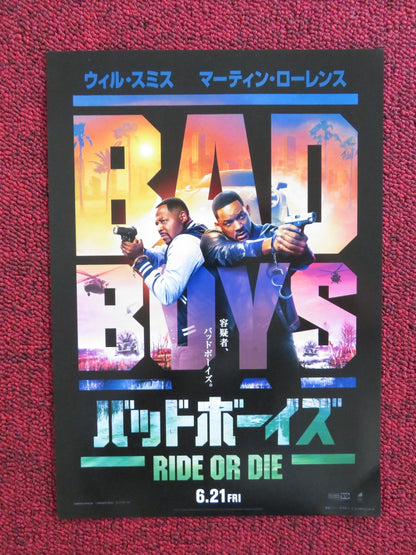 BAD BOYS: RIDE OR DIE JAPANESE CHIRASHI (B5) POSTER WILL SMITH LAWRENCE 2024 Rendezvous Cinema Movie posters