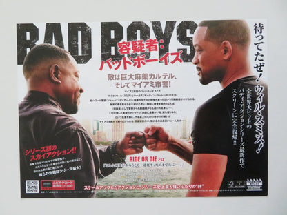 BAD BOYS: RIDE OR DIE JAPANESE CHIRASHI (B5) POSTER WILL SMITH LAWRENCE 2024 Movie posters