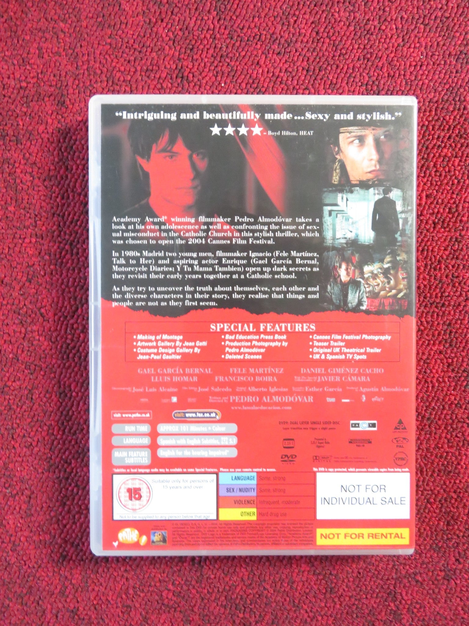 BAD EDUCATION (DVD) GAEL GARCIA BERNAL FELE MARTINEZ 2004 REGION 2 Rendezvous Cinema Movie posters