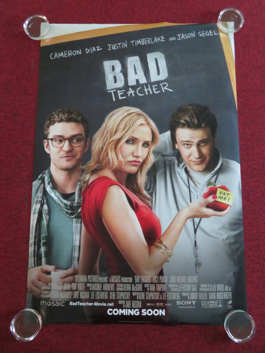BAD TEACHER US ONE SHEET ROLLED POSTER CAMERON DIAZ JUSTIN TIMBERLAKE 2011 Movie posters